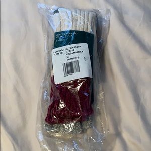 L.L. Bean cotton knee high socks - 2 pairs, NWT
